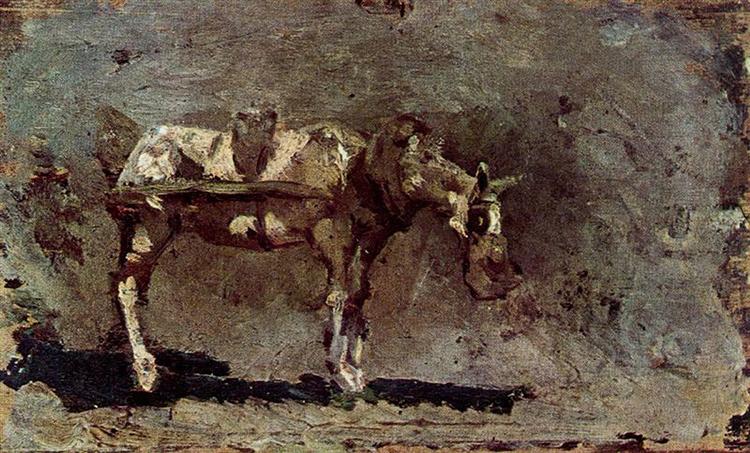 Pablo Picasso Oil Painting Mule Realism Animal Painting